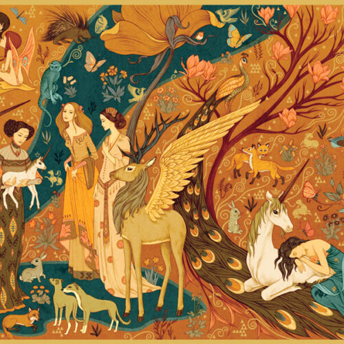 Djeco - Puzzel Unicorn garden 500 stukjes