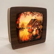 Het Houtlokael - Seizoenslamp luxe versie walnut