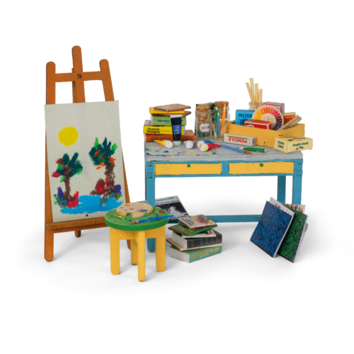 Het Muizenhuis - Mini scene kit - Kunstenaar aan het werk
