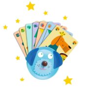 Djeco - kaartenhouder hond blauw