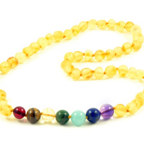 Barnsteenketting volwassenen - Raw Chakra A35 CH1