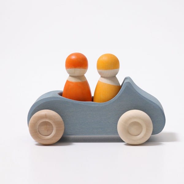 Grimms - blauwe auto met popjes