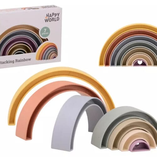 Happy World - Bioplastic Stapelregenboog