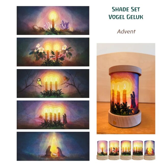 Toverlux - Set lichtwenskaarten - Advent