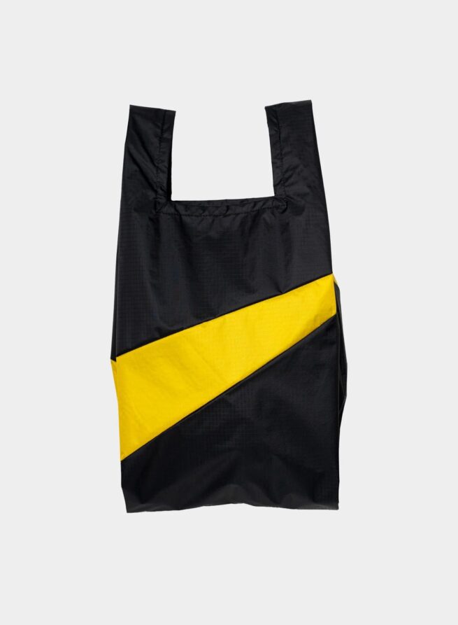 Susan Bijl - The new shopping bag - Medium - Black sunflower
