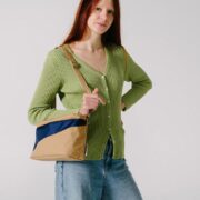 Susan Bijl - Bum bag - Medium - Camel Navy