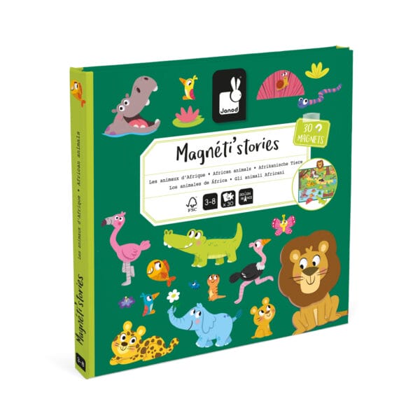 Janod - Magneti stories Afrikaanse dieren