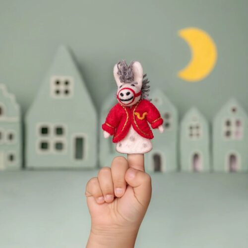 Sjaal met verhaal - Vingerpopje Paard van Sinterklaas