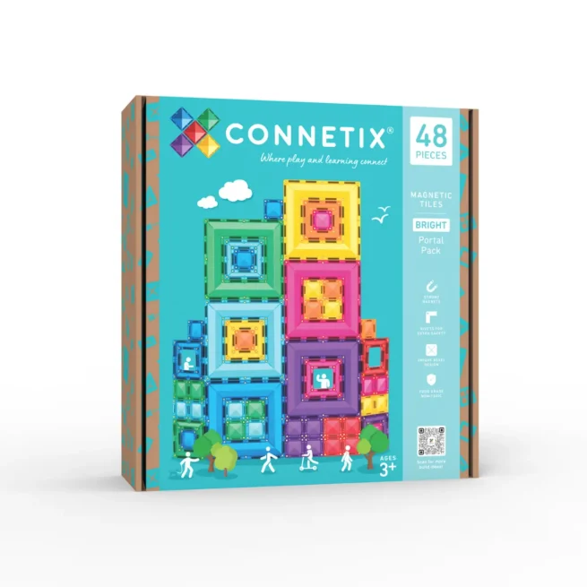 SALE Connetix Magnetic tiles - BRIGHT portal pack